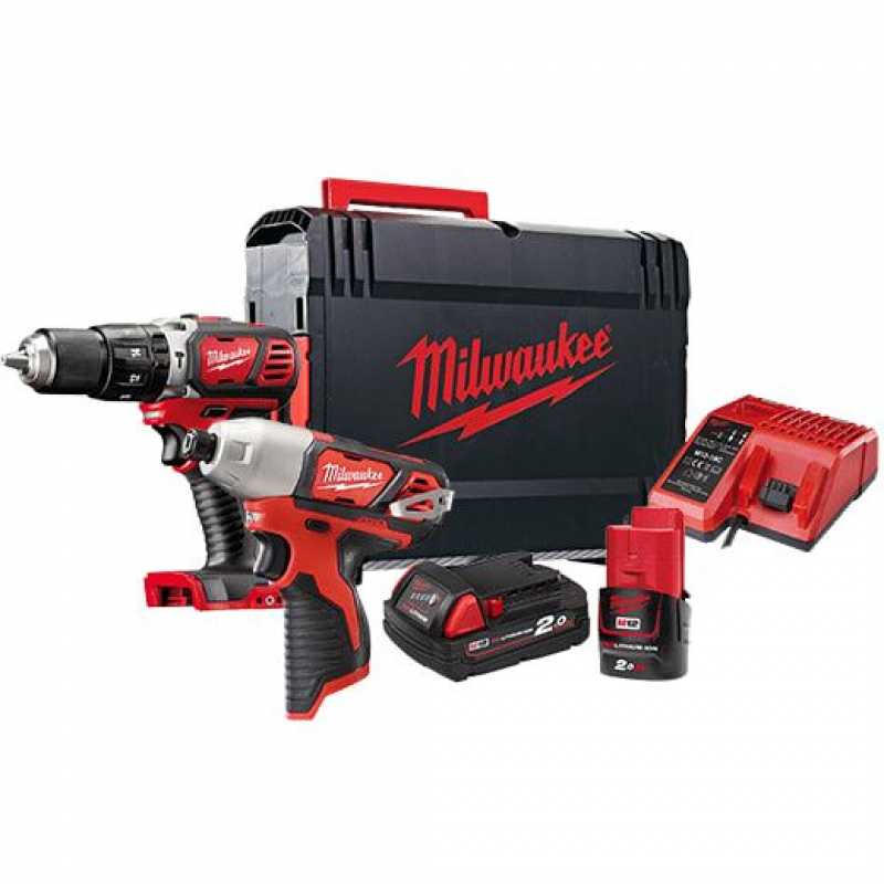 MILWAUKEE Mixed M12 and M18 Cordless Combo Drill Kit M12 Impact Driver